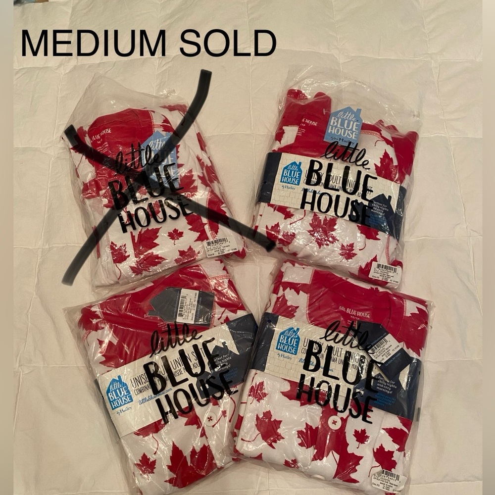 Hatley Little Blue House Maple Leaf Adult Onesies - 3 Available